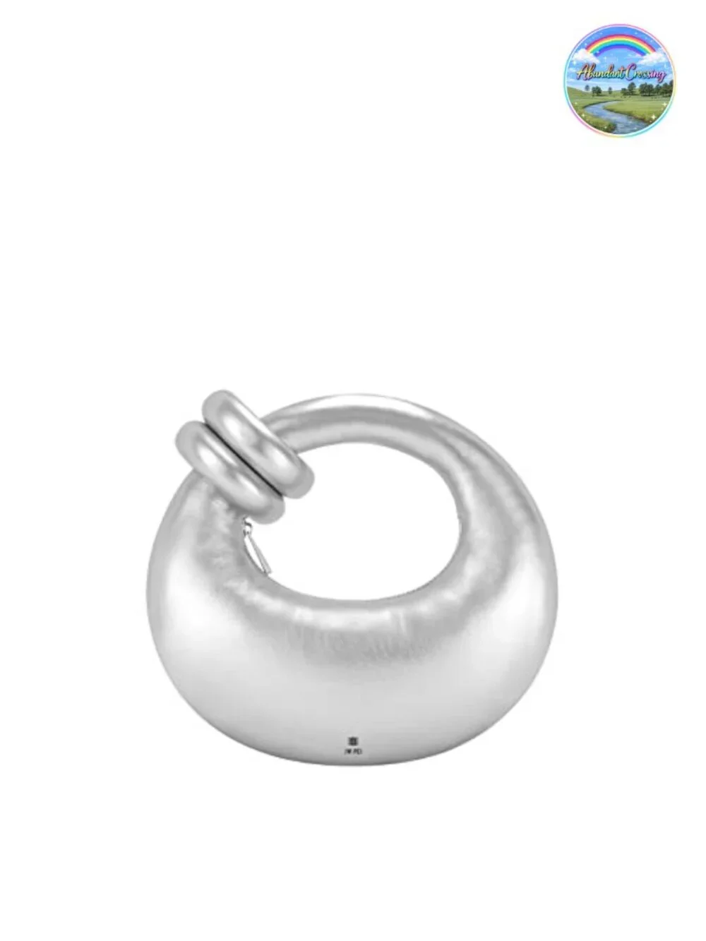 JW PEI Vegan Leather Top Handle Bag with Faux Fur, Silver Hardware